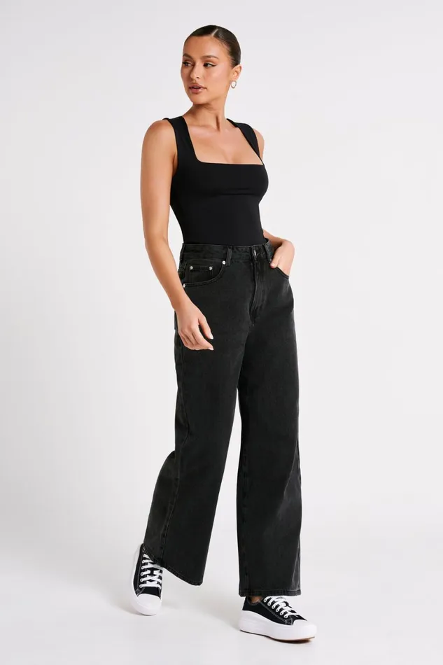 Meshki Sleeveless Tops Linley Recycled Nylon Long Line Top 8211 Black Black 8211 Women