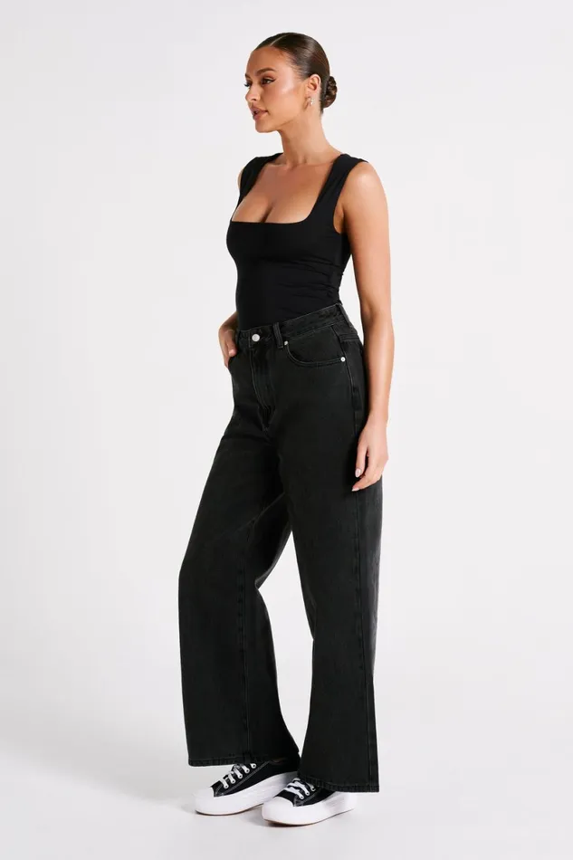 Meshki Sleeveless Tops Linley Recycled Nylon Long Line Top 8211 Black Black 8211 Women