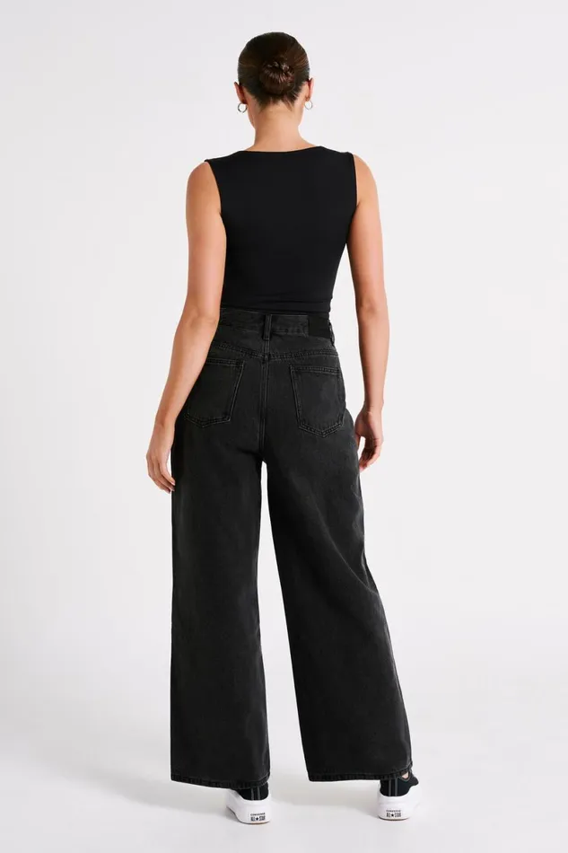 Meshki Sleeveless Tops Linley Recycled Nylon Long Line Top 8211 Black Black 8211 Women