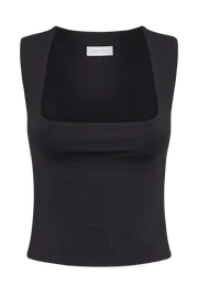 Meshki Sleeveless Tops Linley Recycled Nylon Long Line Top 8211 Black Black 8211 Women