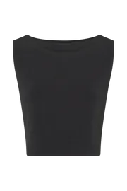 Meshki Sleeveless Tops Suri Slinky Cowl Back Top 8211 Black Black 8211 Women
