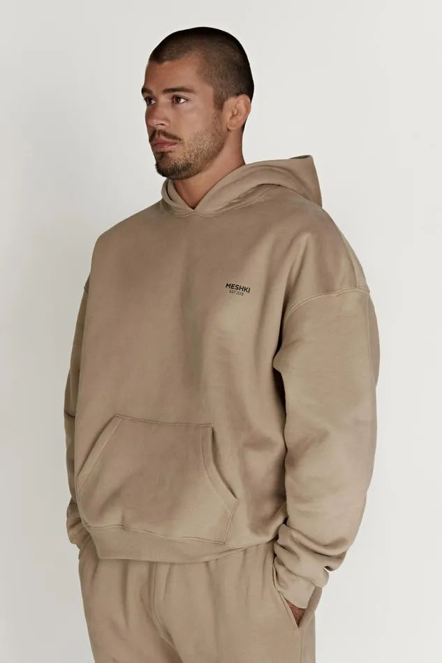 Meshki Sweaters and Hoodies Bernie Oversized Unisex Hoodie 8211 Cement Cement 8211 Women