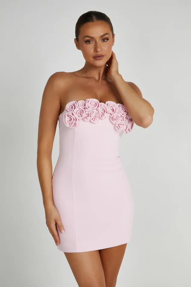 Meshki Wedding Guests Brooks Rose Mini Dress 8211 Blush Pink Blushpink 8211 Women