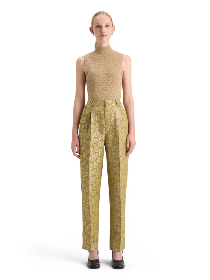 METALLIC POINTELLE KNITTED TANK Gold Women Scotch and Soda Tops and TShirts