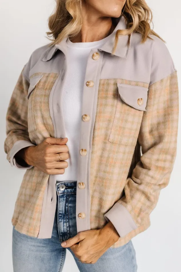 Micah Shacket Dusty Lilac Multi Women Baltic Born Outerwear Micah Shacket Dusty Lilac Multi Women Baltic Born Outerwear