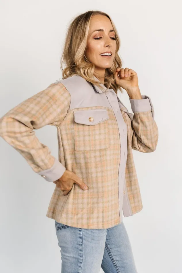 Micah Shacket Dusty Lilac Multi Women Baltic Born Outerwear Micah Shacket Dusty Lilac Multi Women Baltic Born Outerwear