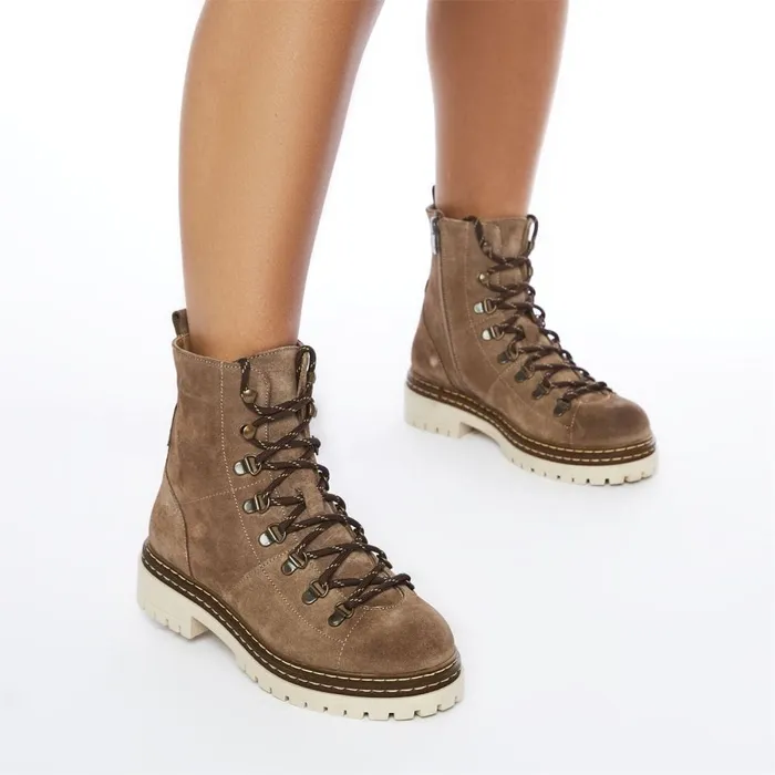 MidCalf Boots Women Moda In Pelle Athea Taupe Suede