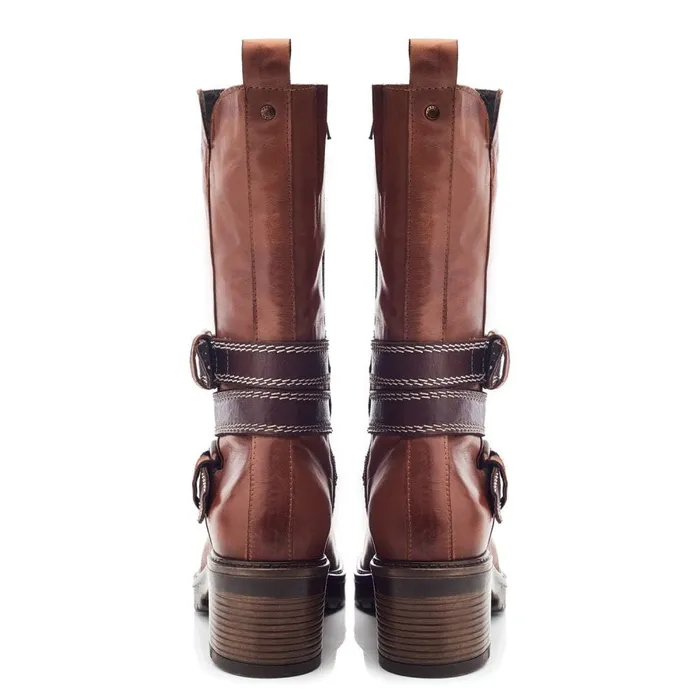 MidCalf Boots Women Moda In Pelle Bayeux Tan Leather