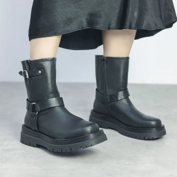 MidCalf Boots Women Moda In Pelle Shoon Sh Orleton Black Leather
