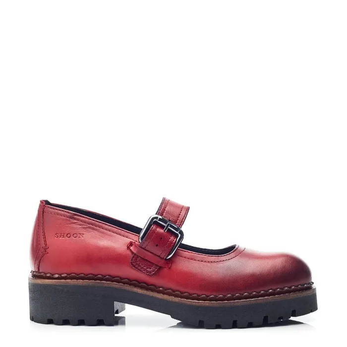Mid Heel Shoes Women Moda In Pelle Shoon Sh Emberley Dark Red Leather