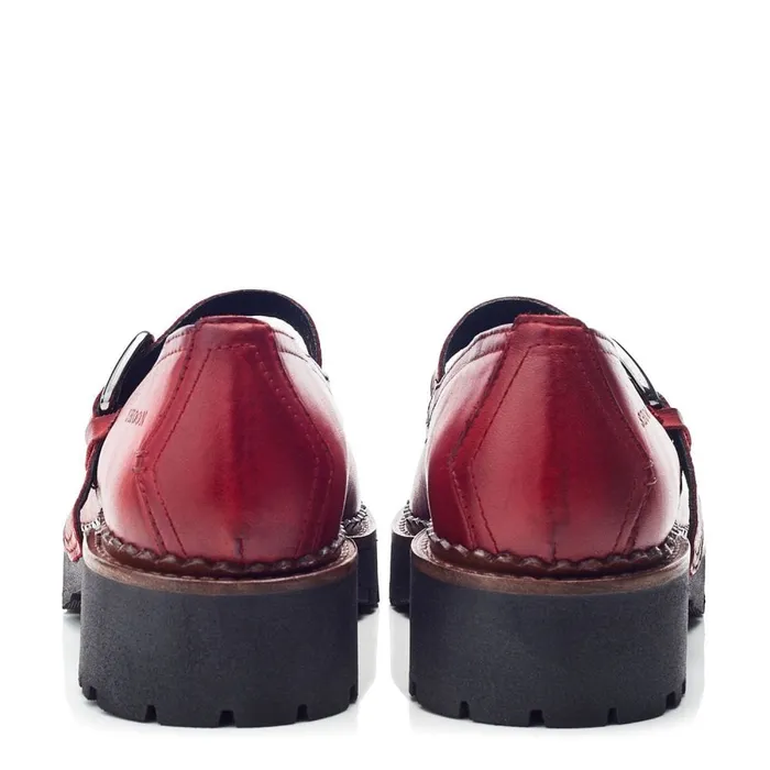 Mid Heel Shoes Women Moda In Pelle Shoon Sh Emberley Dark Red Leather