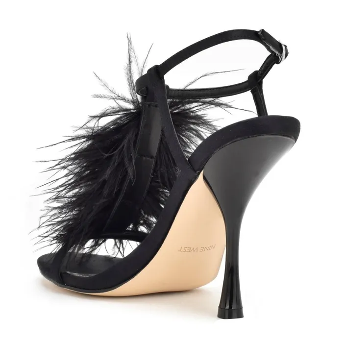 Million Ankle Strap Heeled Sandals Black Women Nine West Dress Million Ankle Strap Heeled Sandals Black Women Nine West Dress