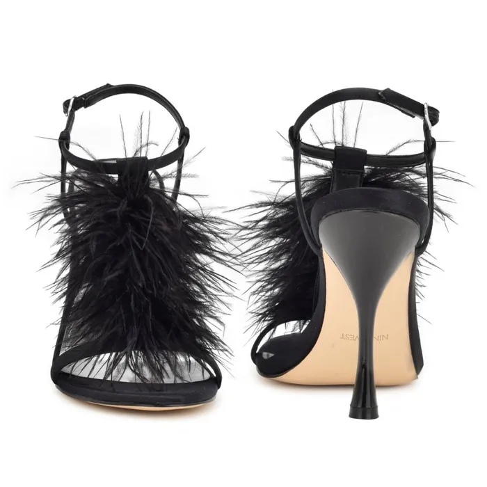 Million Ankle Strap Heeled Sandals Black Women Nine West Dress Million Ankle Strap Heeled Sandals Black Women Nine West Dress