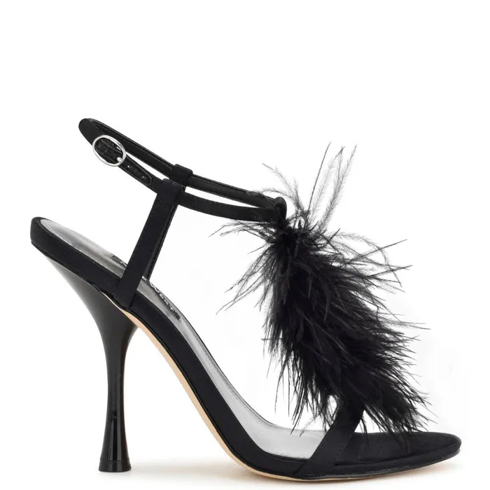 Million Ankle Strap Heeled Sandals Black Women Nine West High Heels