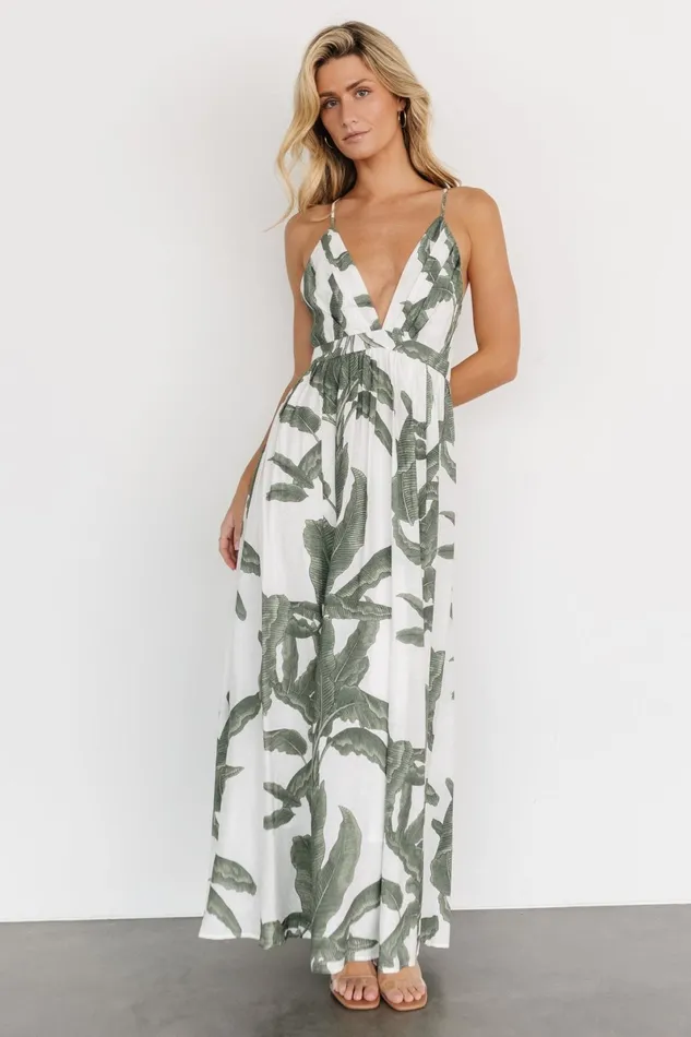 Miramar Maxi Dress Green Print Women Baltic Born Midi Dresses Miramar Maxi Dress Green Print Women Baltic Born Midi Dresses