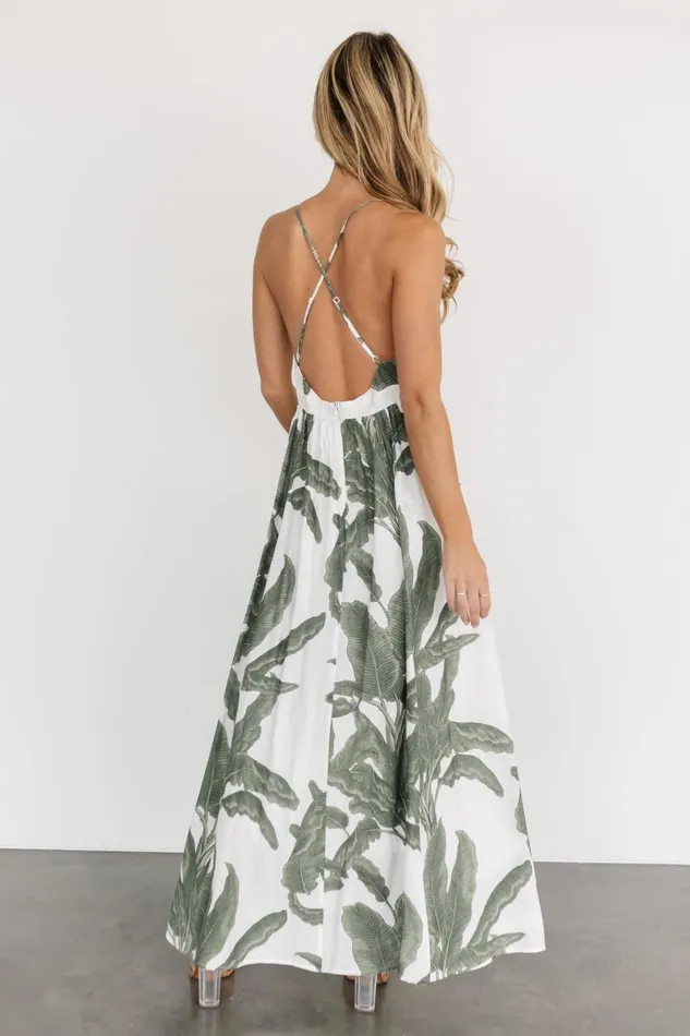 Miramar Maxi Dress Green Print Women Baltic Born Midi Dresses Miramar Maxi Dress Green Print Women Baltic Born Midi Dresses