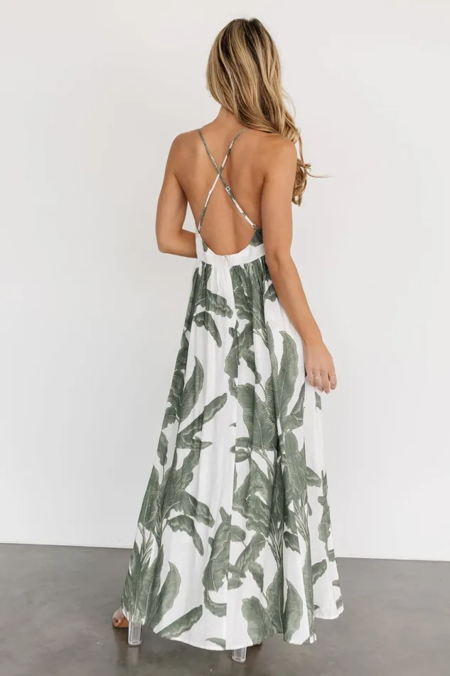 Miramar Maxi Dress Green Print Women Baltic Born Midi Dresses Miramar Maxi Dress Green Print Women Baltic Born Midi Dresses