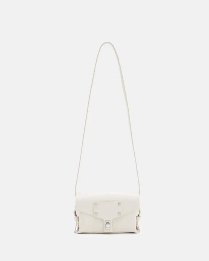 Miro Mini Leather Crossbody Bag Desert White Women AllSaints Accessories