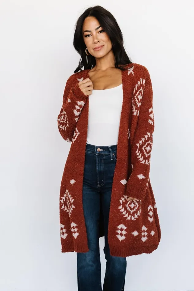 Missoula Oversized Cardigan Rust Beige Women Baltic Born Cardigans