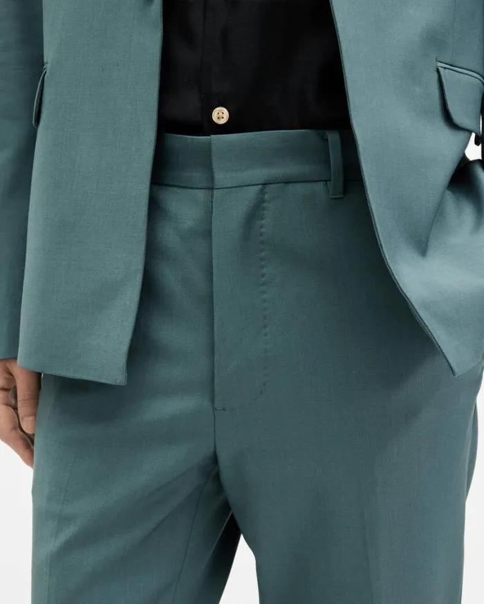 Moad Slim Fit Stretch Pants Petrol Blue Men AllSaints Pants