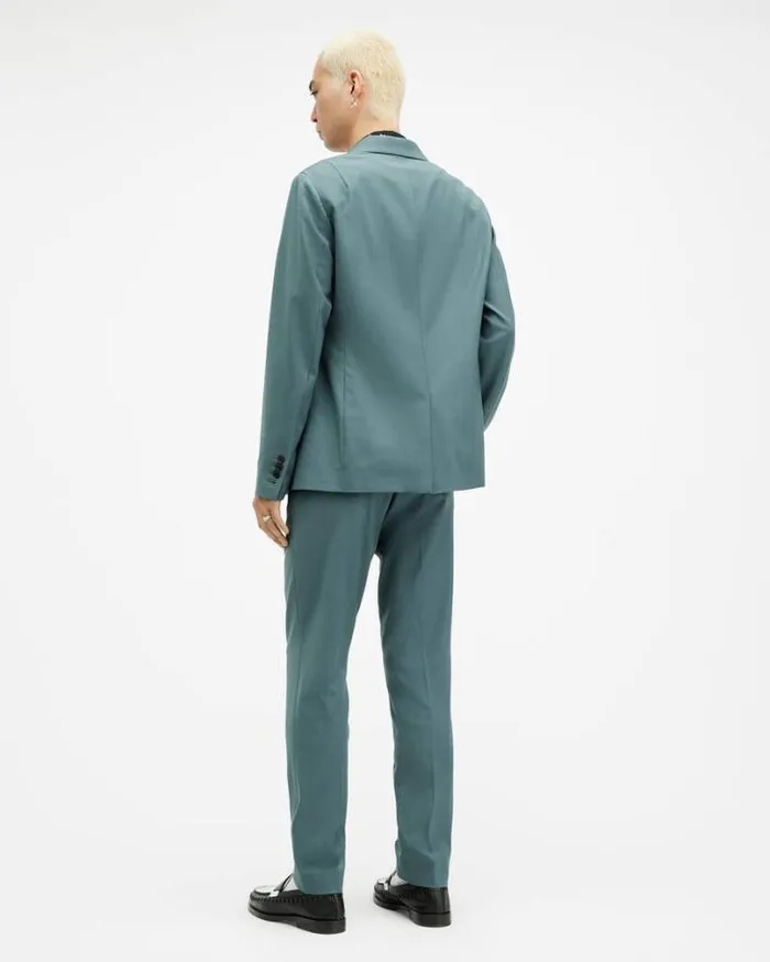 Moad Slim Fit Stretch Pants Petrol Blue Men AllSaints Pants