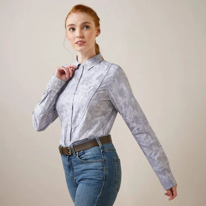 Muir Blouse Blue Jacquard Women Ariat TShirts and Tops