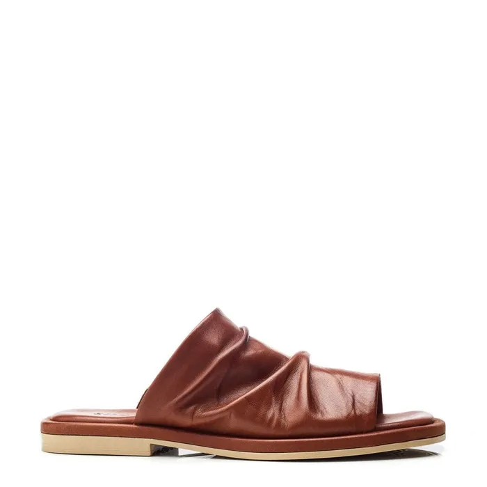 Mule Sandals Women Moda In Pelle Shoon Sh Islay Tan Leather