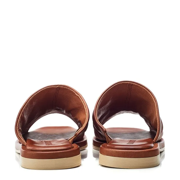 Mule Sandals Women Moda In Pelle Shoon Sh Islay Tan Leather