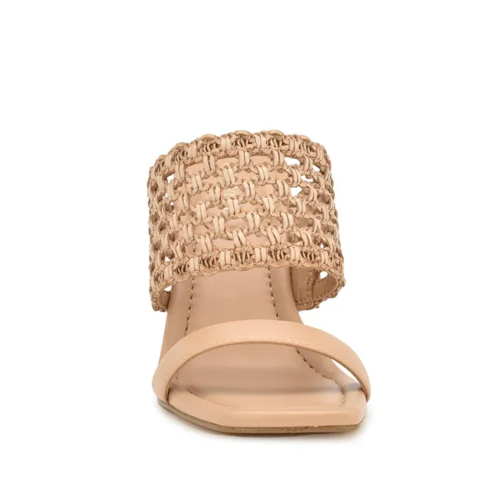 Mylas Heeled Slide Sandals Light Natural Women Nine West Dress Mylas Heeled Slide Sandals Light Natural Women Nine West Dress