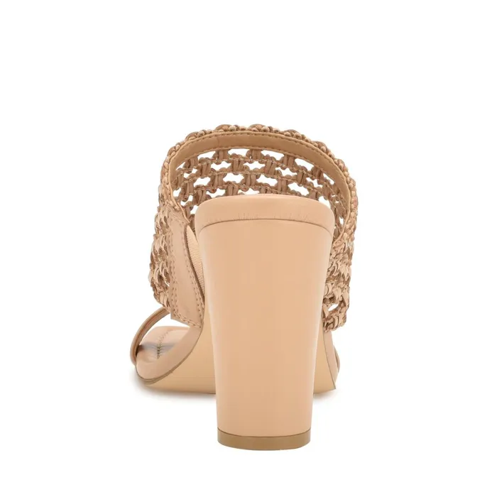 Mylas Heeled Slide Sandals Light Natural Women Nine West Dress Mylas Heeled Slide Sandals Light Natural Women Nine West Dress