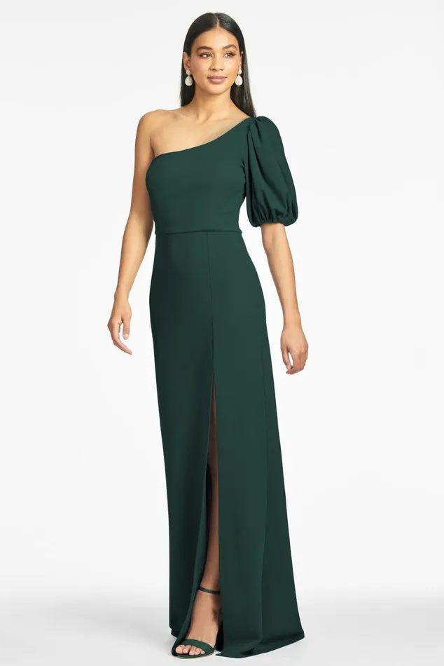 Nadia 4Way Stretch Crepe Gown 8211 Emerald Women Sachin and Babi Formal