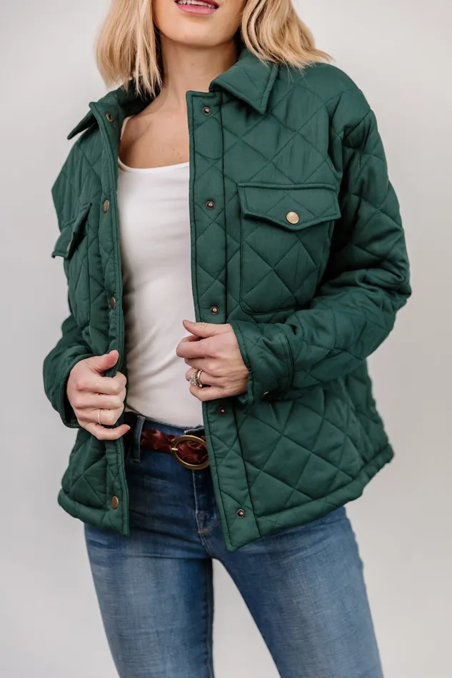 Nadia Button Up Jacket Emerald Women Baltic Born Outerwear