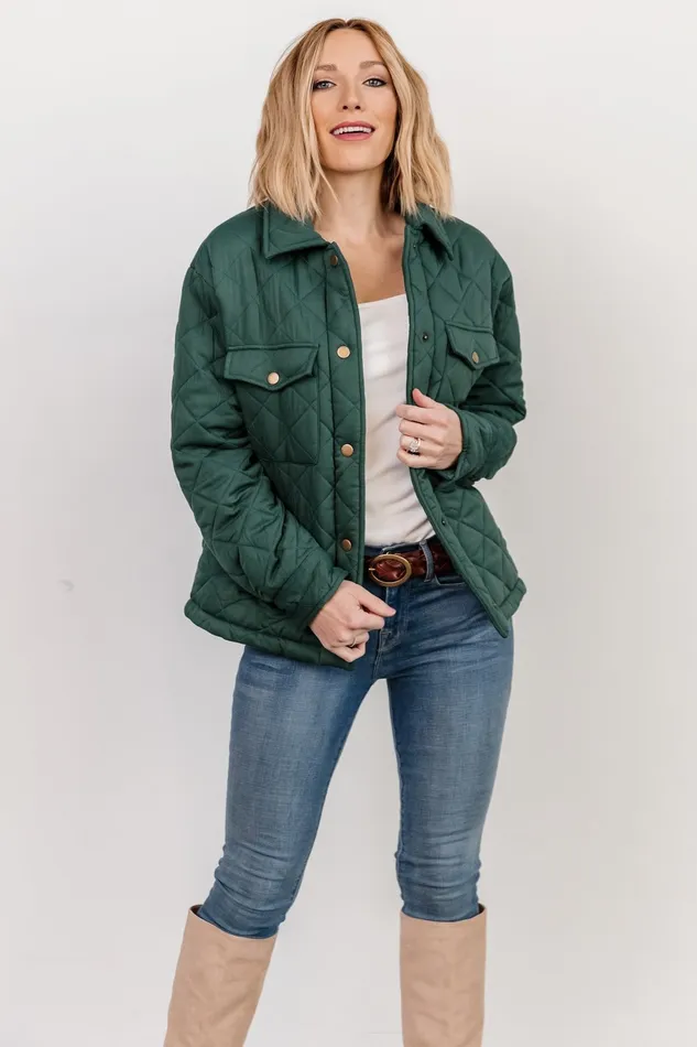 Nadia Button Up Jacket Emerald Women Baltic Born Outerwear