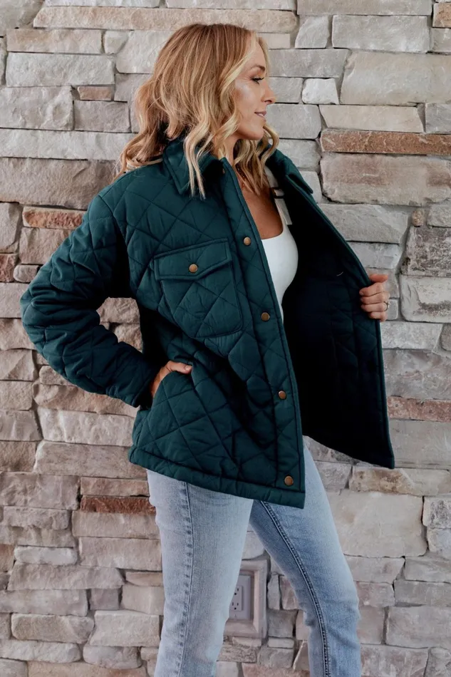 Nadia Button Up Jacket Emerald Women Baltic Born Outerwear