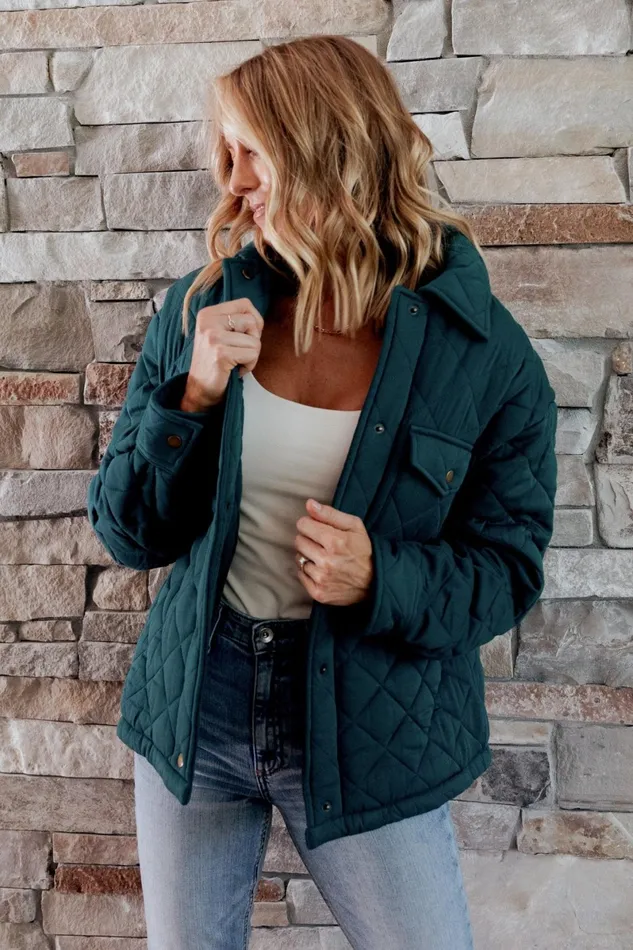 Nadia Button Up Jacket Emerald Women Baltic Born Outerwear