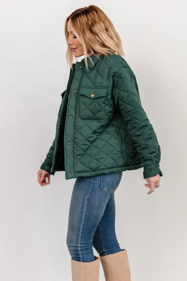 Nadia Button Up Jacket Emerald Women Baltic Born Outerwear