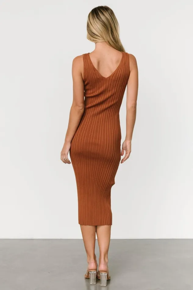 Napa V Neck Tank Dress Copper Women Baltic Born Midi Dresses Napa V Neck Tank Dress Copper Women Baltic Born Midi Dresses
