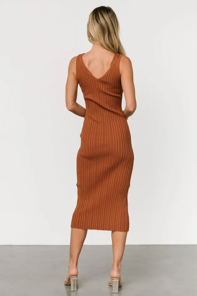 Napa V Neck Tank Dress Copper Women Baltic Born Midi Dresses Napa V Neck Tank Dress Copper Women Baltic Born Midi Dresses