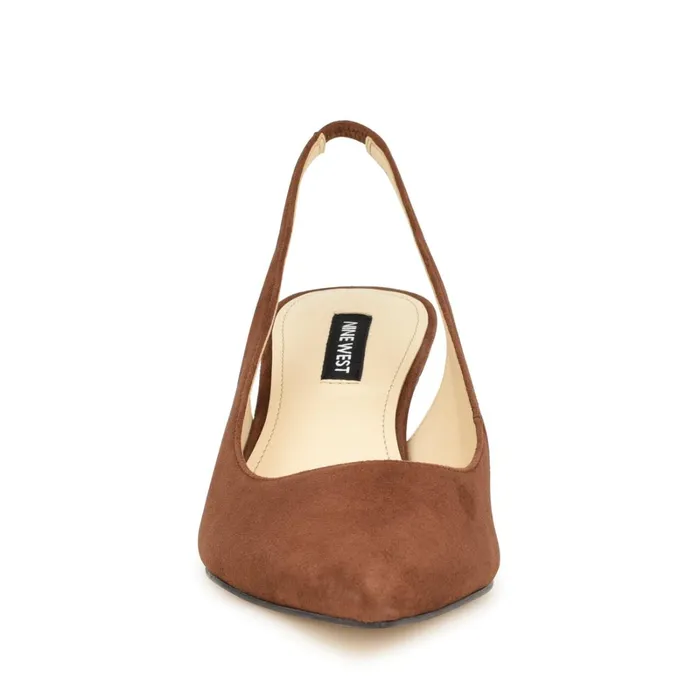 Nataly Slingback Pumps Brown Suede Women Nine West Slingbacks Nataly Slingback Pumps Brown Suede Women Nine West Slingbacks