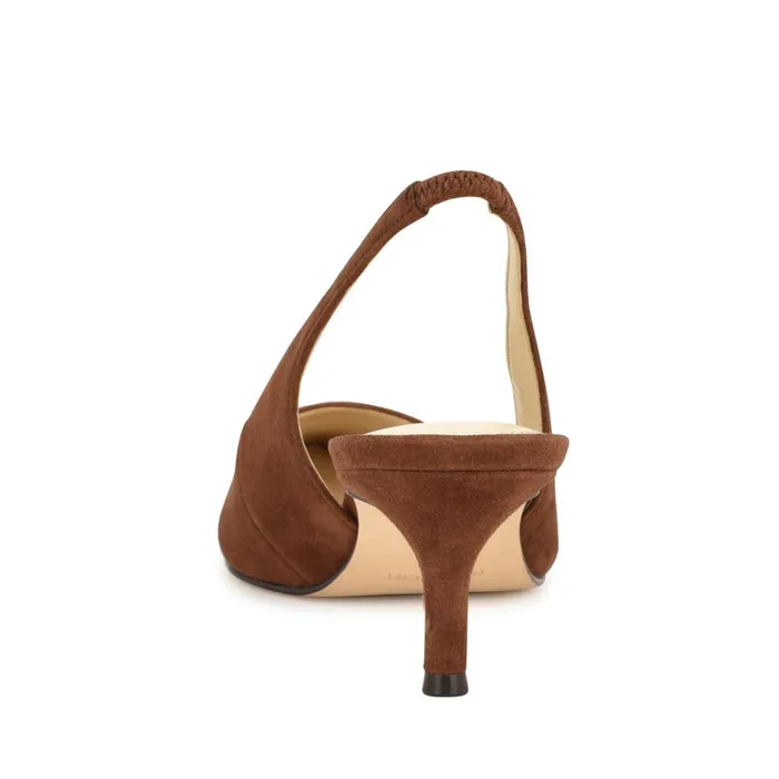 Nataly Slingback Pumps Brown Suede Women Nine West Slingbacks Nataly Slingback Pumps Brown Suede Women Nine West Slingbacks