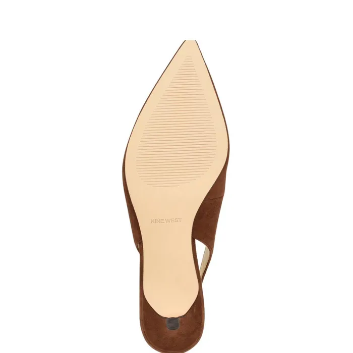 Nataly Slingback Pumps Brown Suede Women Nine West Slingbacks Nataly Slingback Pumps Brown Suede Women Nine West Slingbacks