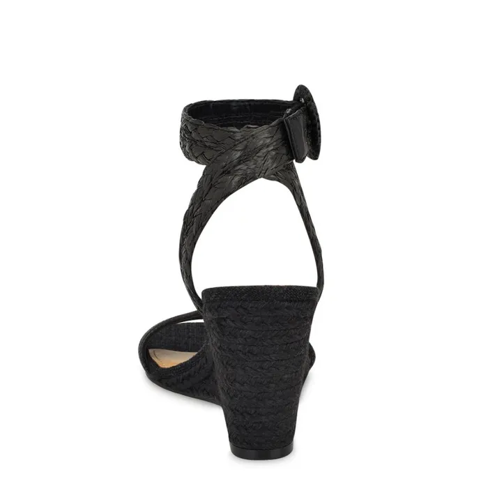 Nerisa Espadrille Wedge Sandals Black Women Nine West Wedges Nerisa Espadrille Wedge Sandals Black Women Nine West Wedges