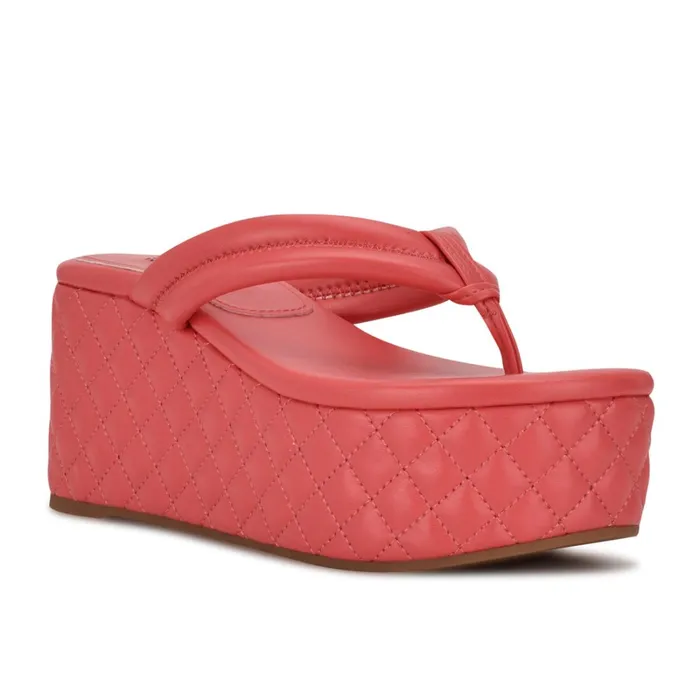 Newya Platform Thong Sandals Coral Women Nine West Platforms Newya Platform Thong Sandals Coral Women Nine West Platforms