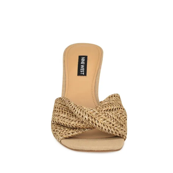 Nikhil Twist Wedge Sandals Natural Raffia Women Nine West Wedges Nikhil Twist Wedge Sandals Natural Raffia Women Nine West Wedges