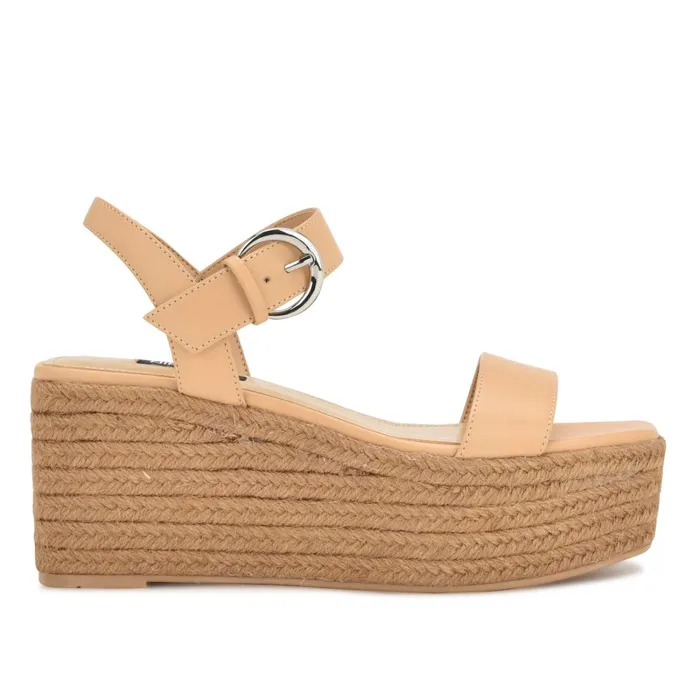 Nillo Espadrille Wedge Sandals Natural Women Nine West Wedges