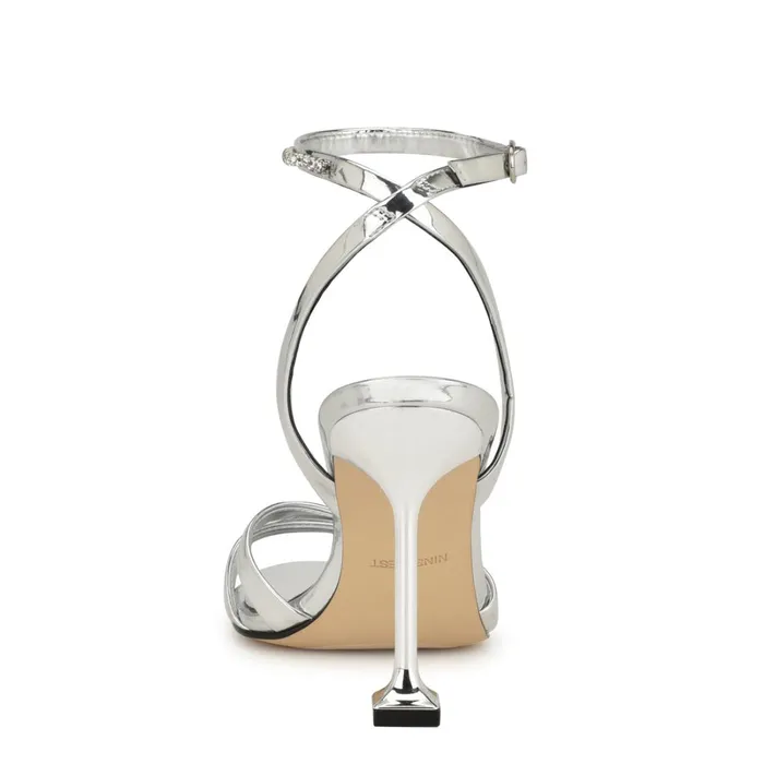 Noras Dress Sandals Silver Women Nine West Heeled Noras Dress Sandals Silver Women Nine West Heeled