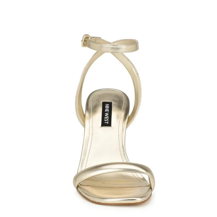 Nyra Ankle Strap Sandals Platino Women Nine West Heeled Nyra Ankle Strap Sandals Platino Women Nine West Heeled