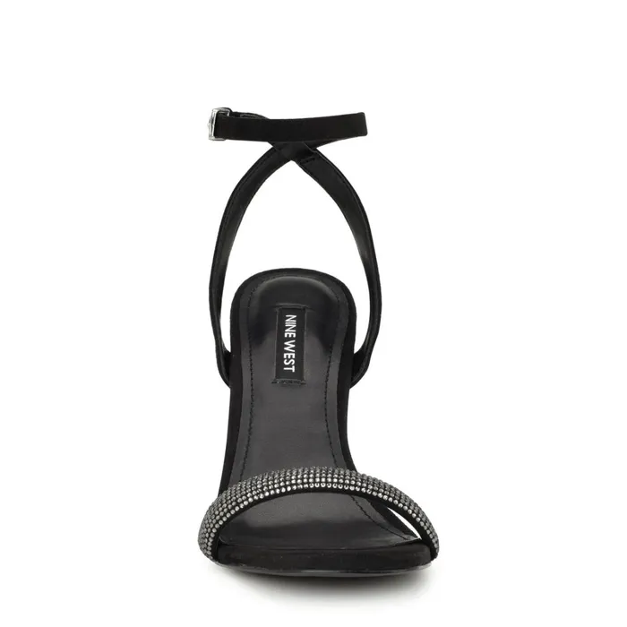 Nyrah Ankle Strap Sandals Black Women Nine West Heeled