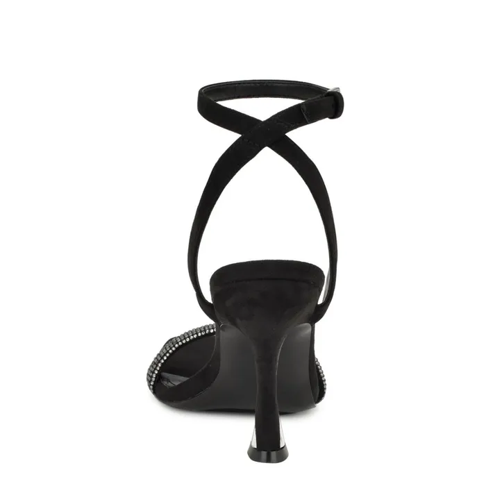 Nyrah Ankle Strap Sandals Black Women Nine West Heeled