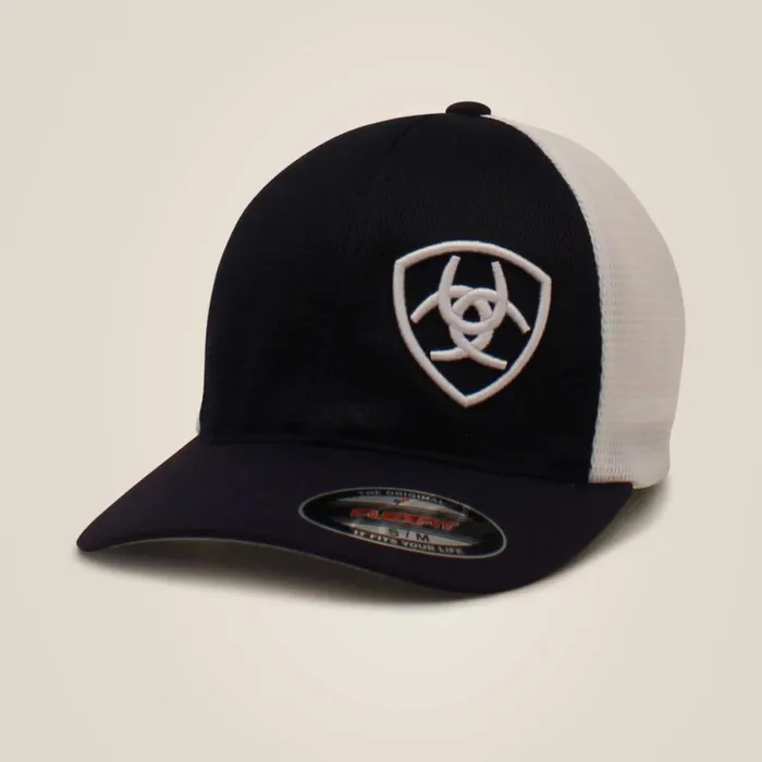 Offset Shield Mech Cap Navy Men Ariat Hats and Caps